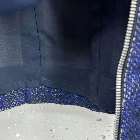 Marc by Marc Jacobs Size O Navy Blue Tweed Lined Pencil Skirt - Picture 5 of 5